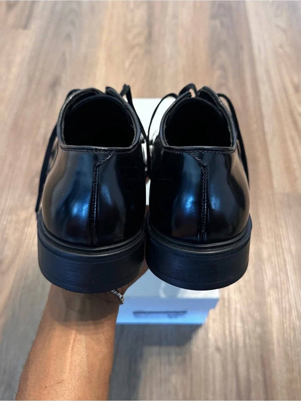 Classic Black Leather Derby Shoes - Polished Men's Dress Shoes